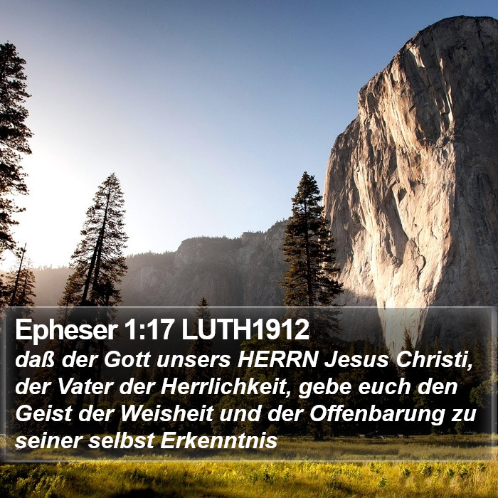 Epheser 1:17 LUTH1912 Bible Study