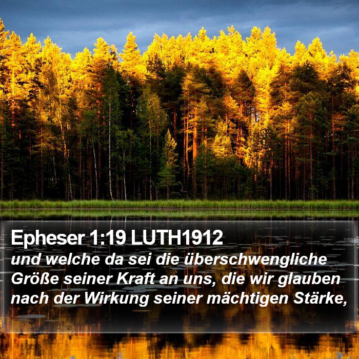 Epheser 1:19 LUTH1912 Bible Study