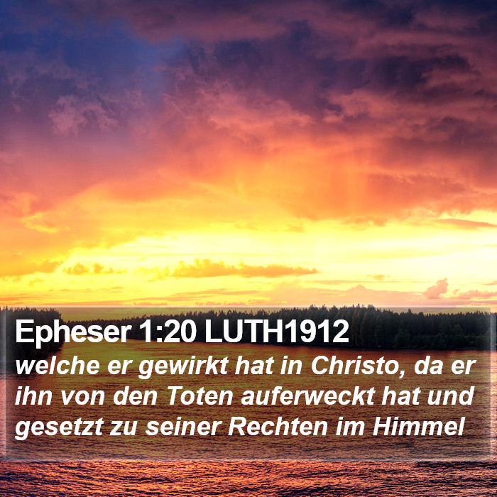 Epheser 1:20 LUTH1912 Bible Study