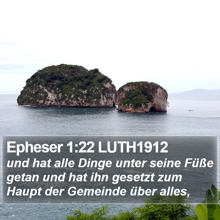 Epheser 1:22 LUTH1912 Bible Study