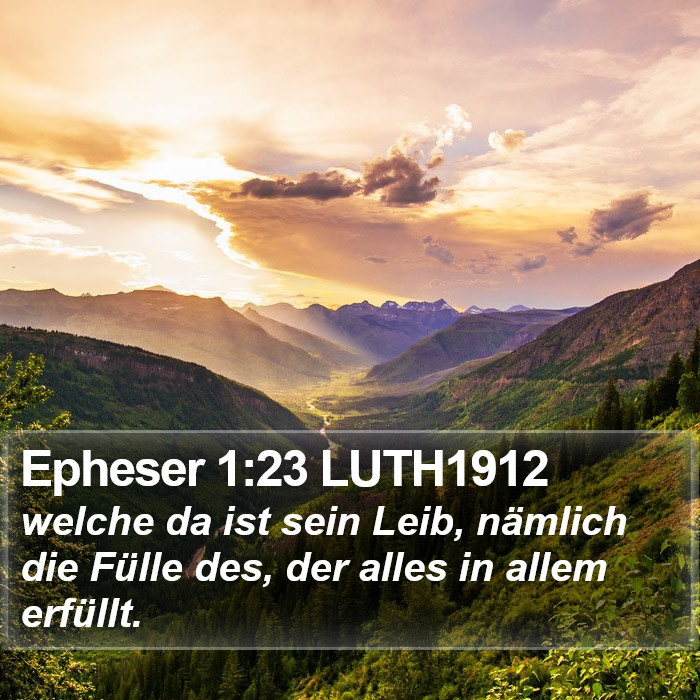 Epheser 1:23 LUTH1912 Bible Study