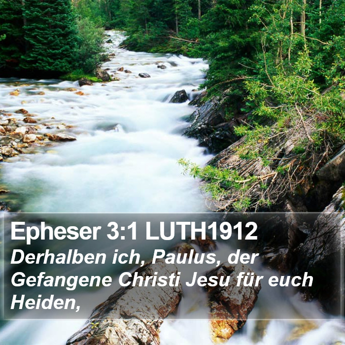 Epheser 3:1 LUTH1912 Bible Study