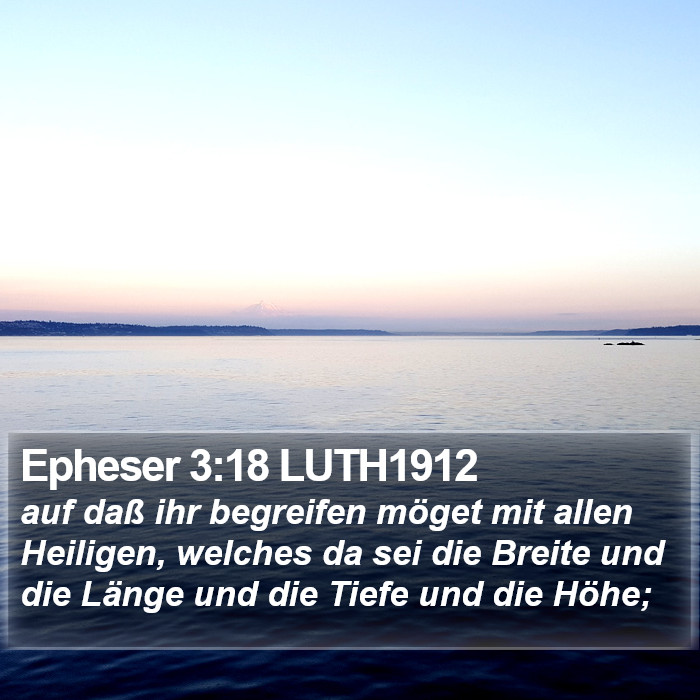 Epheser 3:18 LUTH1912 Bible Study