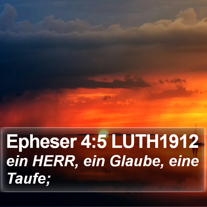 Epheser 4:5 LUTH1912 Bible Study