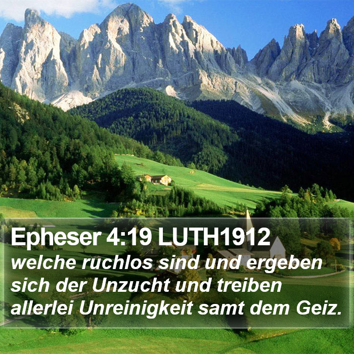 Epheser 4:19 LUTH1912 Bible Study