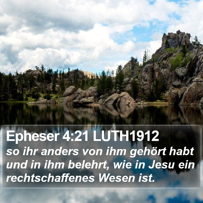 Epheser 4:21 LUTH1912 Bible Study