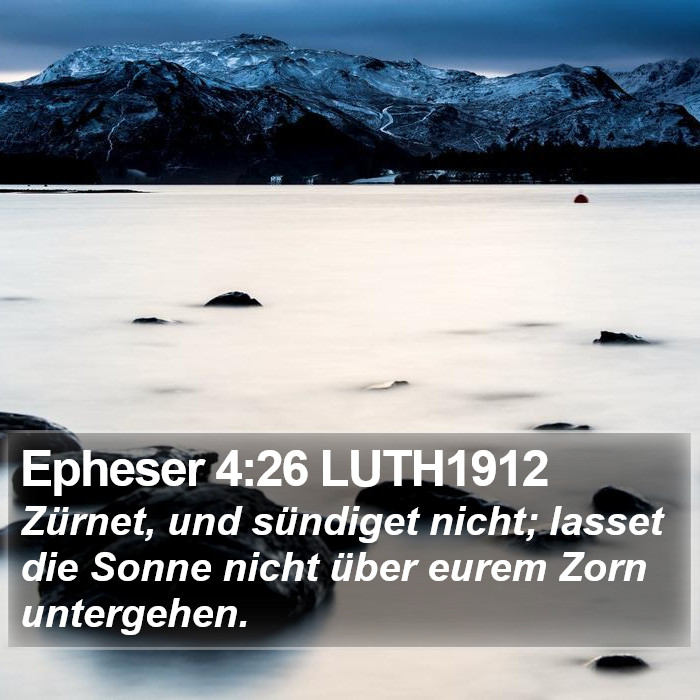 Epheser 4:26 LUTH1912 Bible Study
