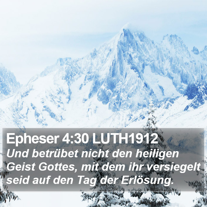 Epheser 4:30 LUTH1912 Bible Study