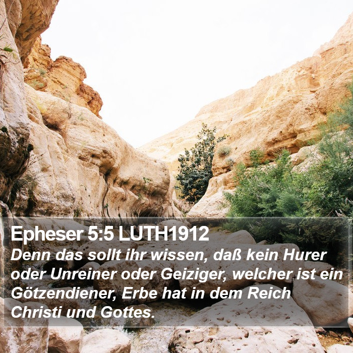 Epheser 5:5 LUTH1912 Bible Study