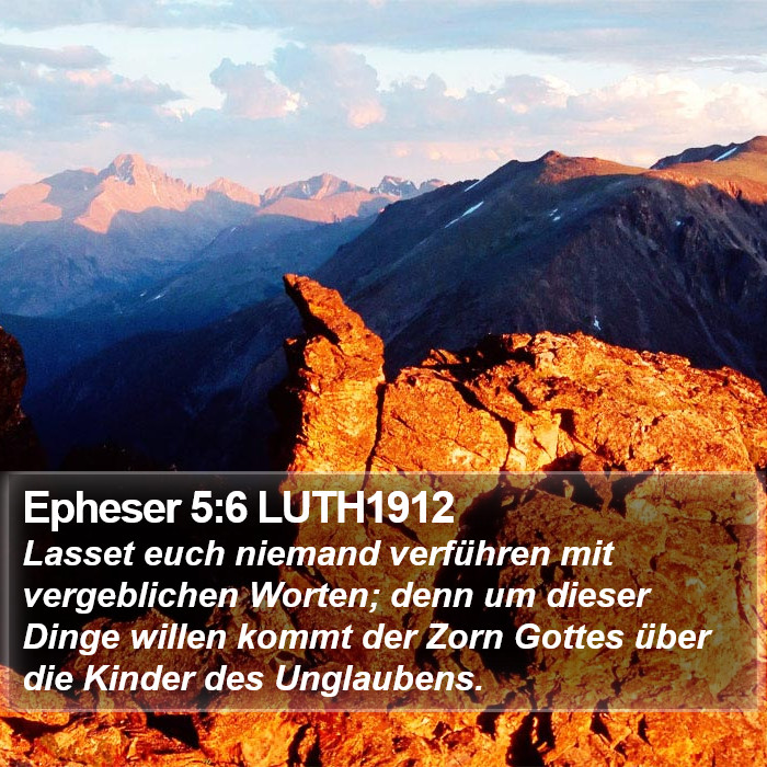 Epheser 5:6 LUTH1912 Bible Study