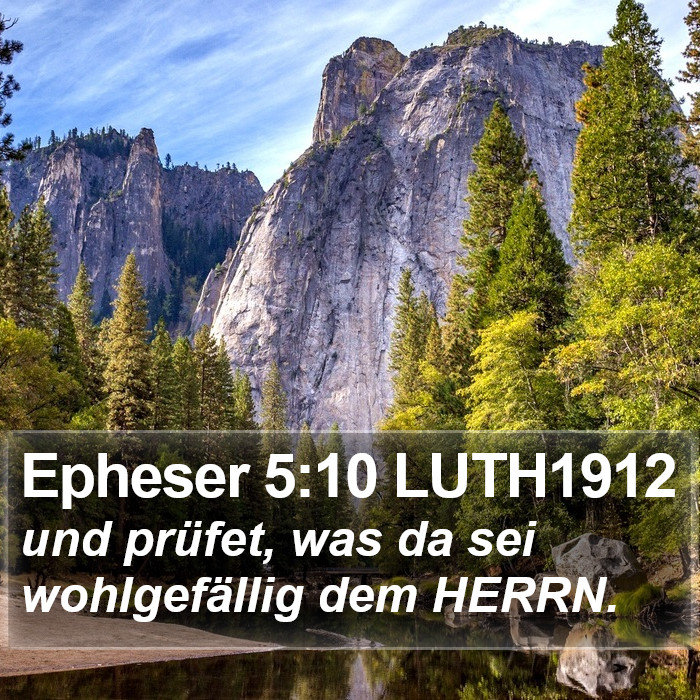 Epheser 5:10 LUTH1912 Bible Study