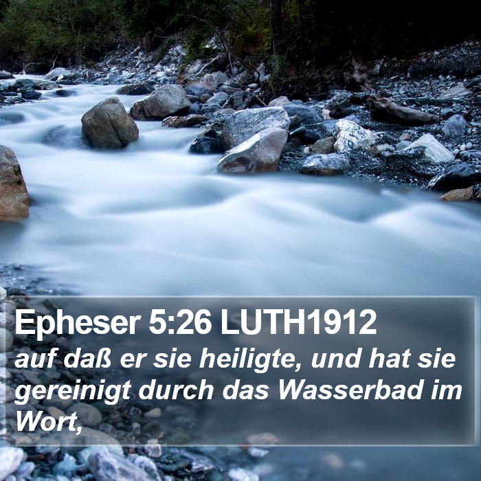 Epheser 5:26 LUTH1912 Bible Study