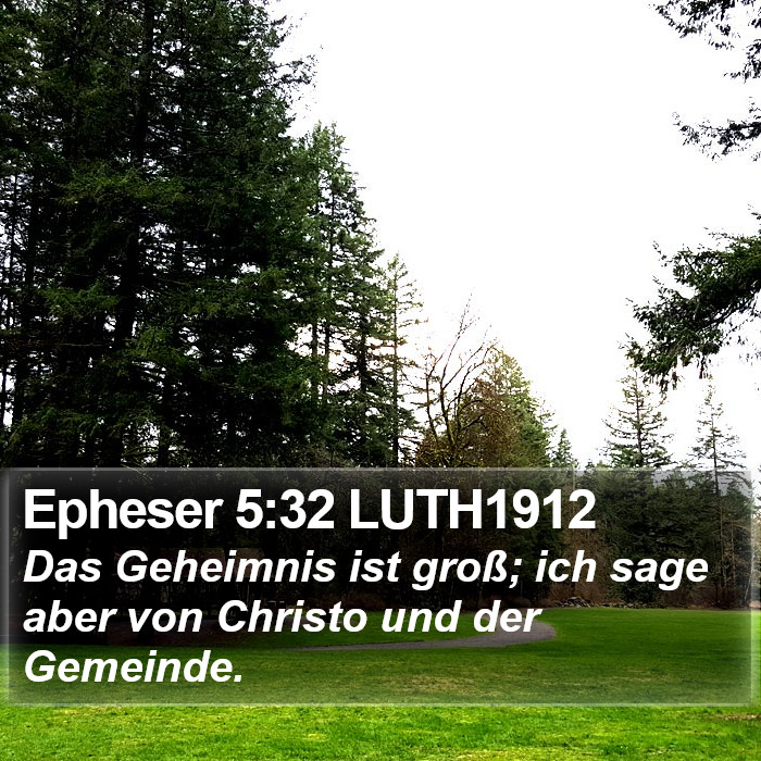 Epheser 5:32 LUTH1912 Bible Study