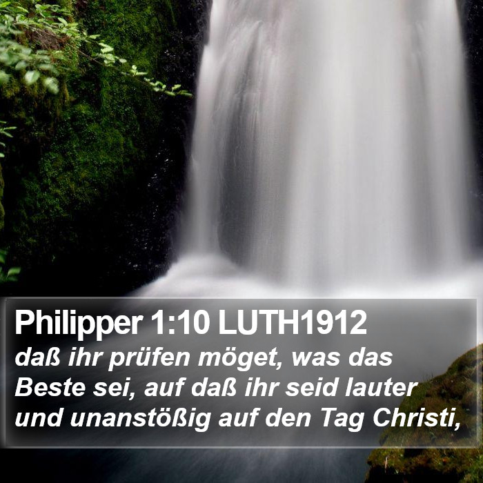 Philipper 1:10 LUTH1912 Bible Study