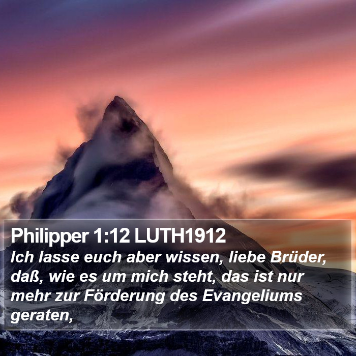 Philipper 1:12 LUTH1912 Bible Study