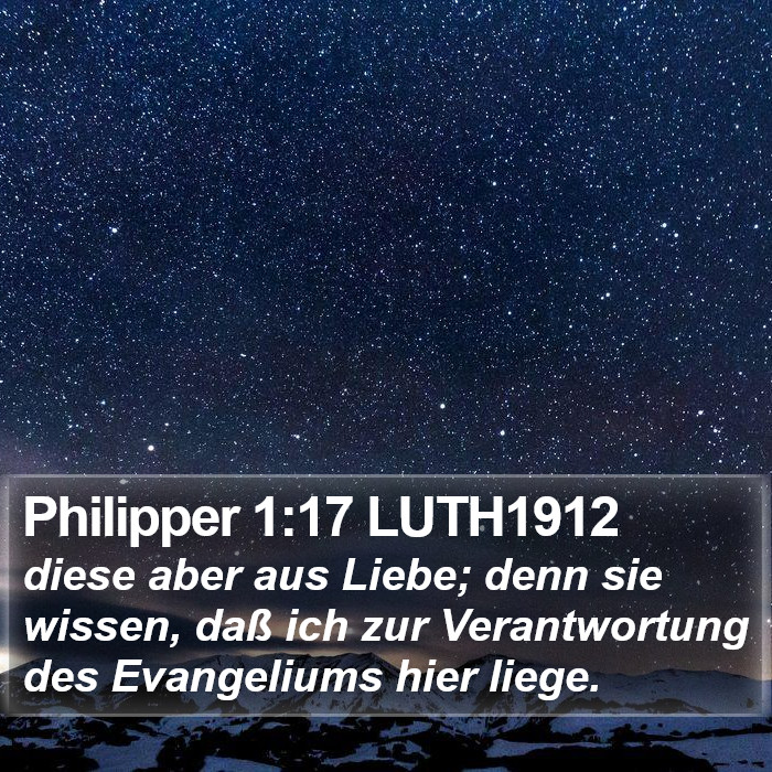 Philipper 1:17 LUTH1912 Bible Study