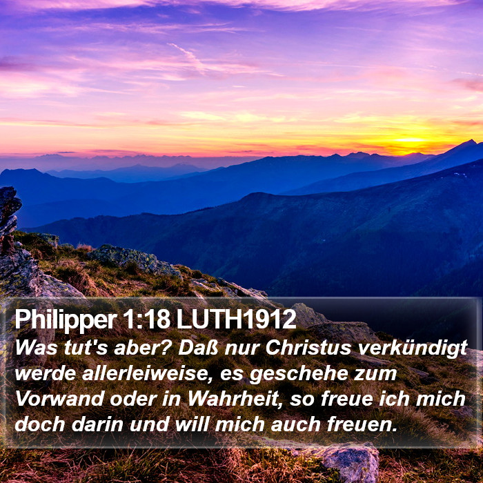 Philipper 1:18 LUTH1912 Bible Study