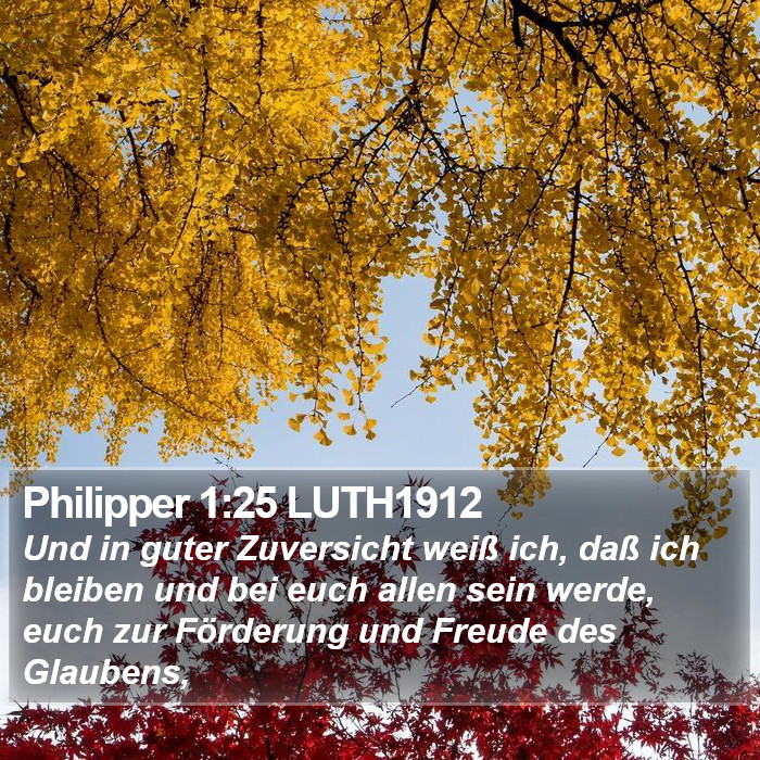 Philipper 1:25 LUTH1912 Bible Study