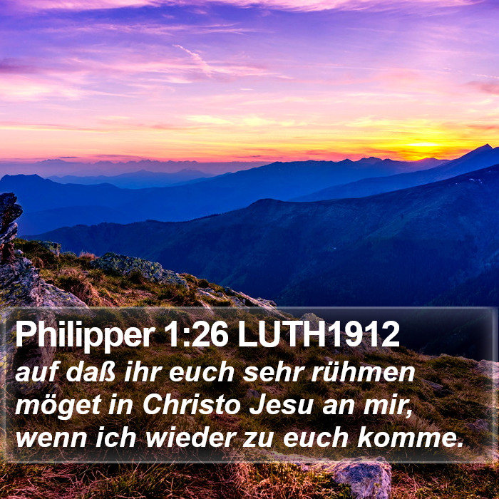 Philipper 1:26 LUTH1912 Bible Study