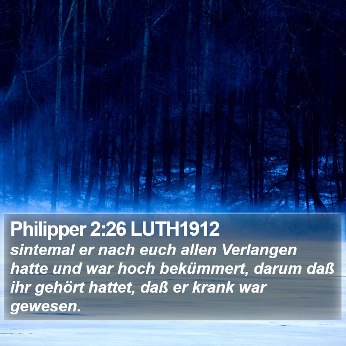 Philipper 2:26 LUTH1912 Bible Study