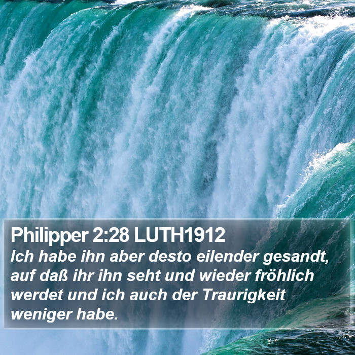 Philipper 2:28 LUTH1912 Bible Study