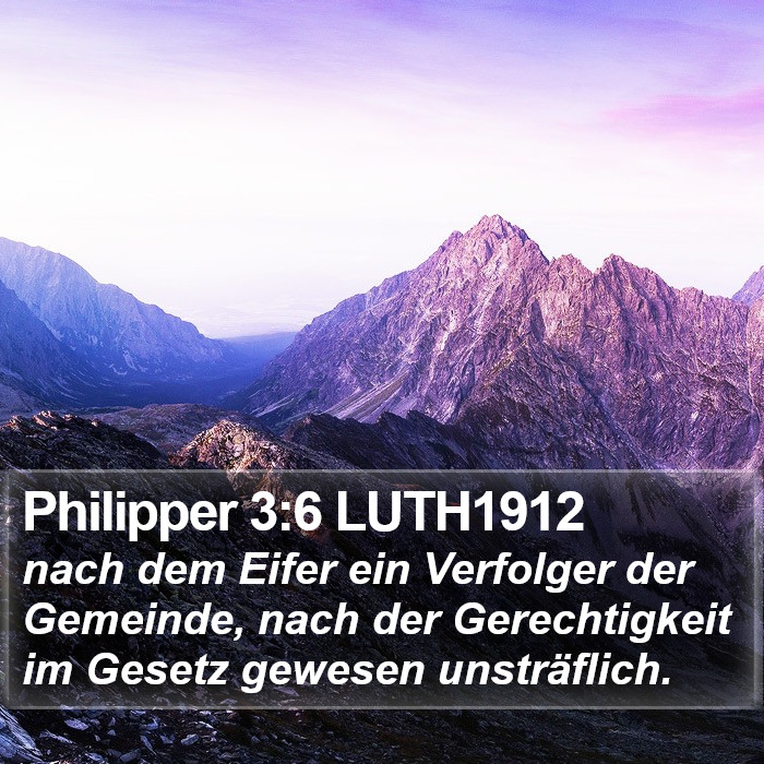 Philipper 3:6 LUTH1912 Bible Study