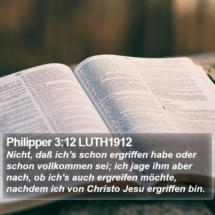 Philipper 3:12 LUTH1912 Bible Study