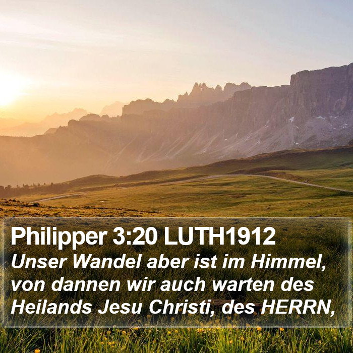 Philipper 3:20 LUTH1912 Bible Study