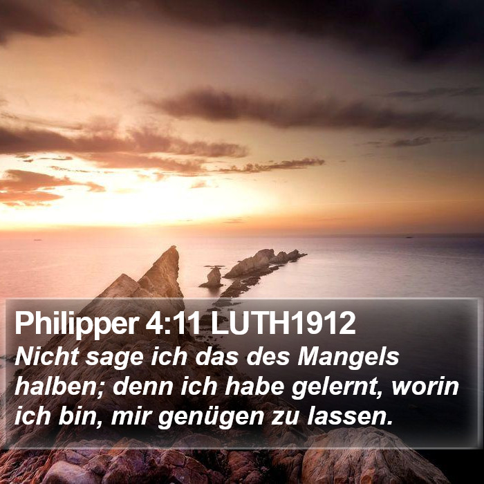 Philipper 4:11 LUTH1912 Bible Study