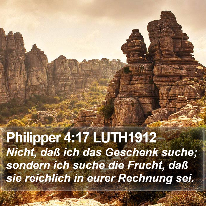 Philipper 4:17 LUTH1912 Bible Study