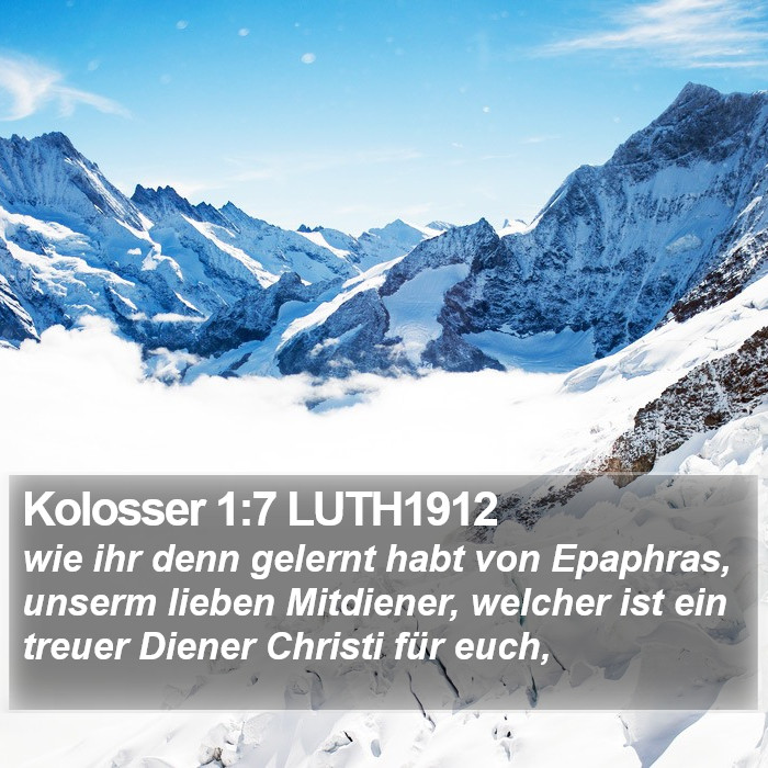 Kolosser 1:7 LUTH1912 Bible Study