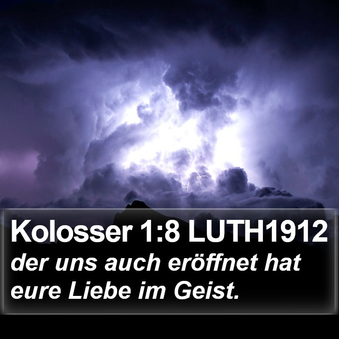 Kolosser 1:8 LUTH1912 Bible Study