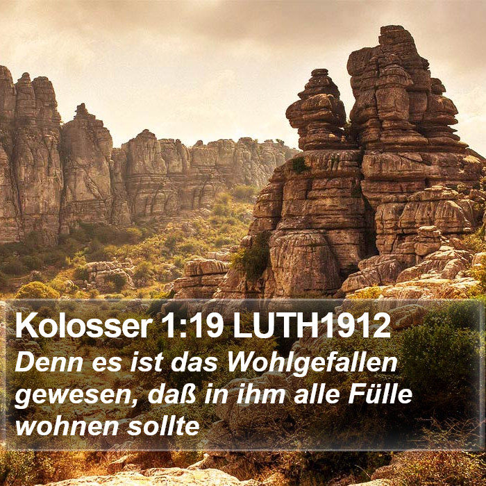 Kolosser 1:19 LUTH1912 Bible Study