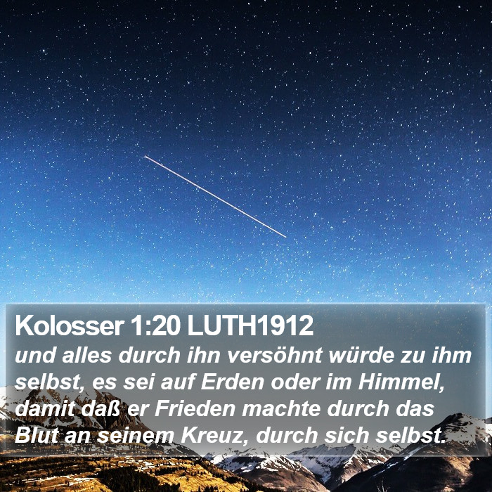 Kolosser 1:20 LUTH1912 Bible Study