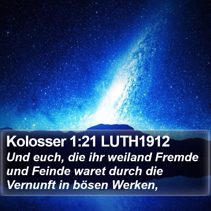 Kolosser 1:21 LUTH1912 Bible Study