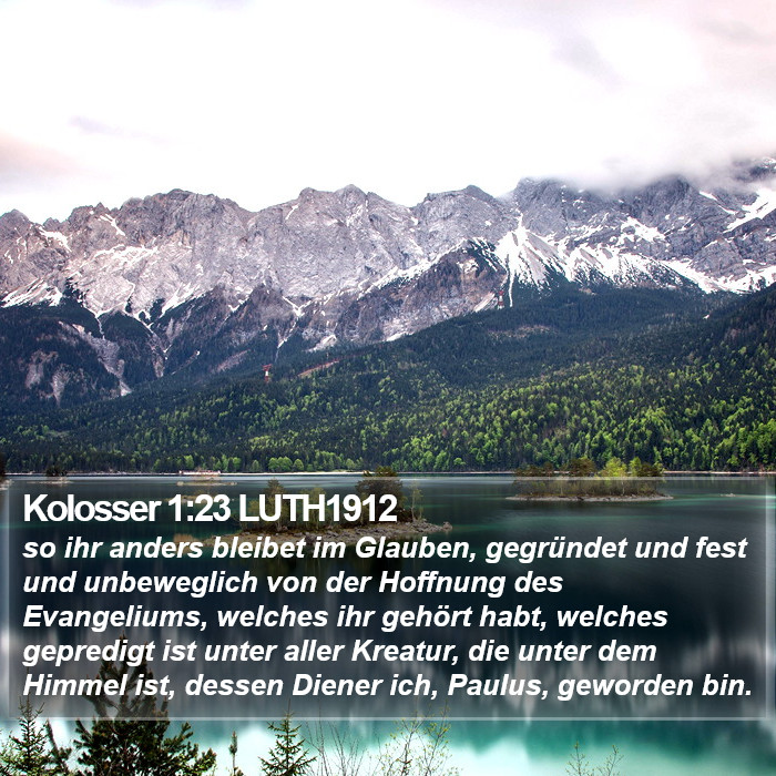 Kolosser 1:23 LUTH1912 Bible Study