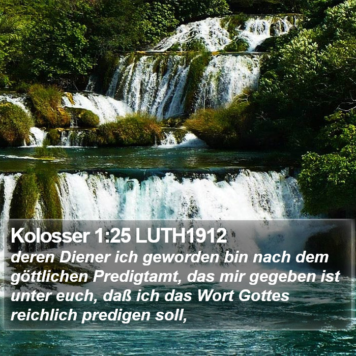 Kolosser 1:25 LUTH1912 Bible Study