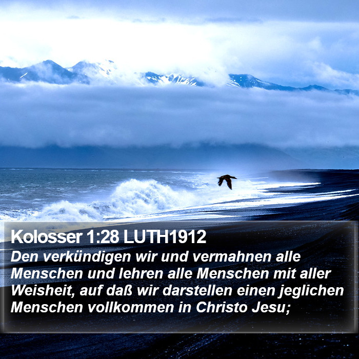 Kolosser 1:28 LUTH1912 Bible Study