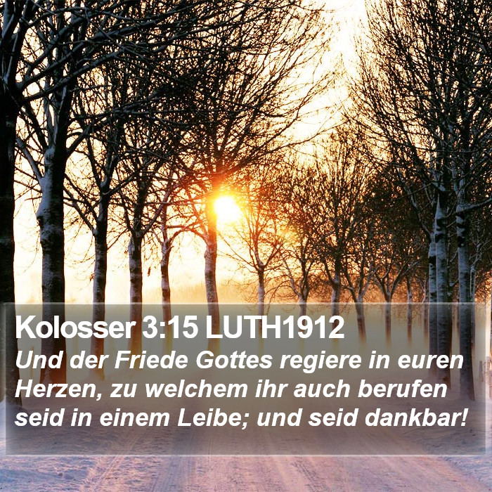 Kolosser 3:15 LUTH1912 Bible Study