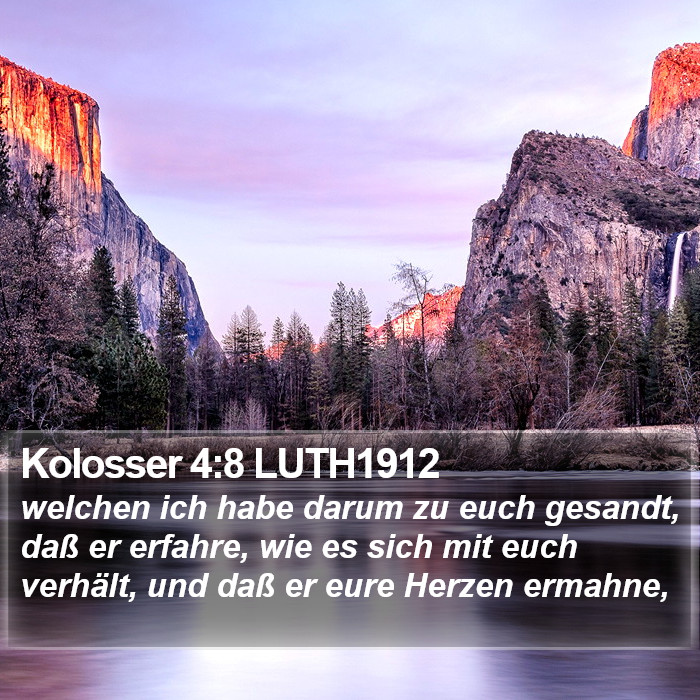 Kolosser 4:8 LUTH1912 Bible Study