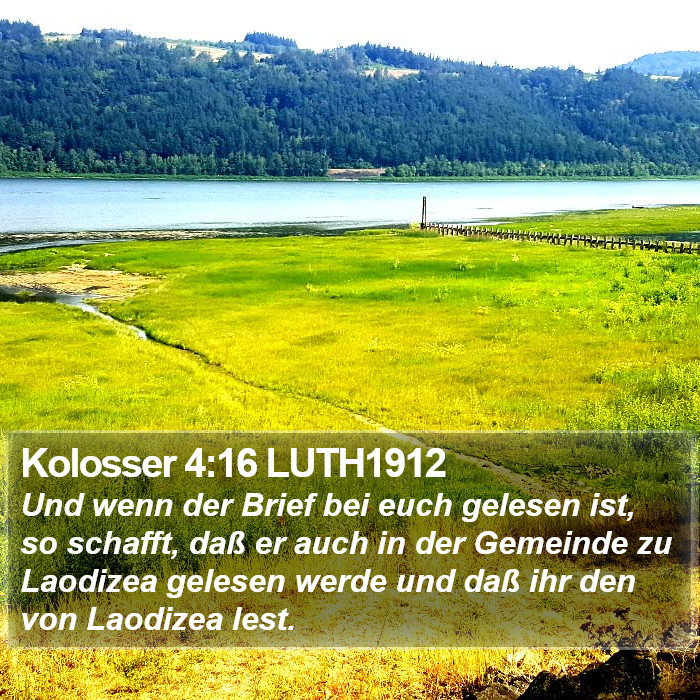 Kolosser 4:16 LUTH1912 Bible Study