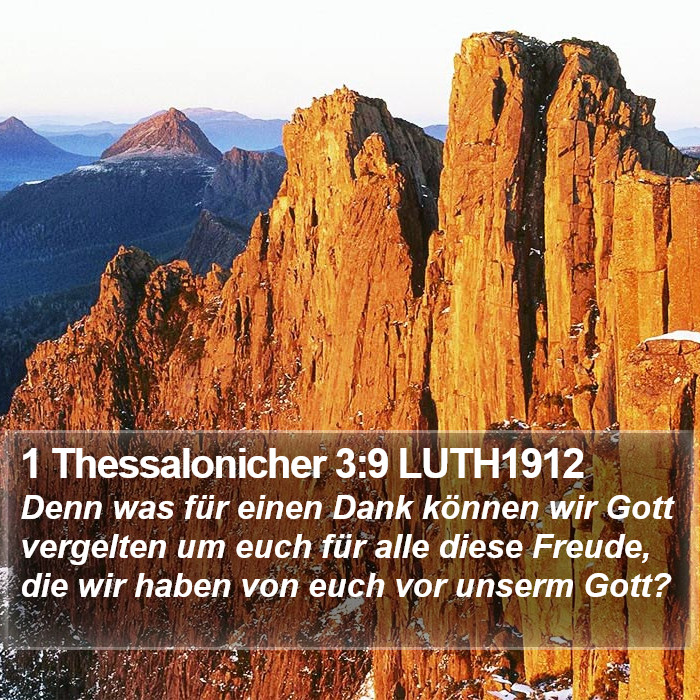 1 Thessalonicher 3:9 LUTH1912 Bible Study