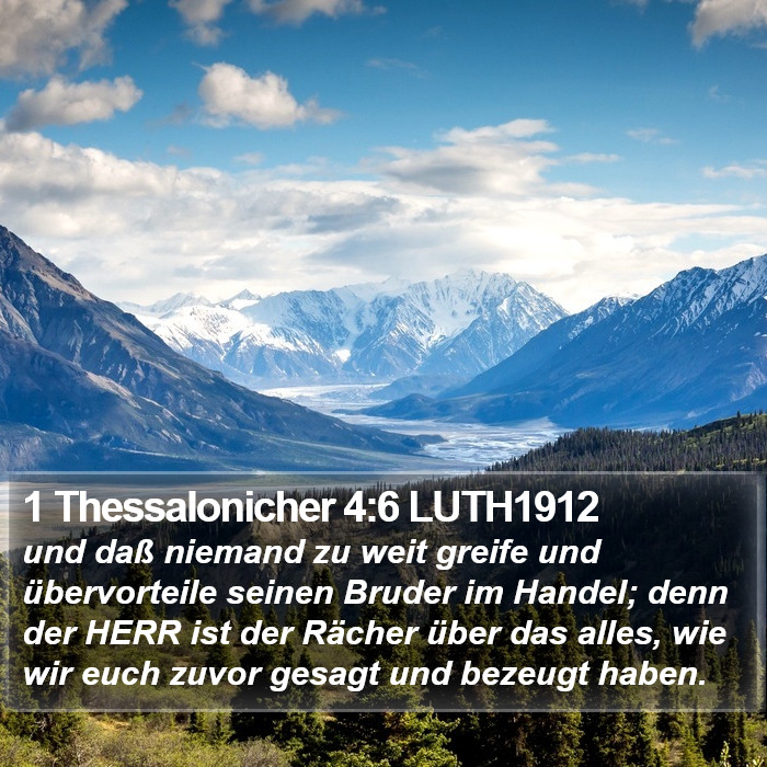 1 Thessalonicher 4:6 LUTH1912 Bible Study