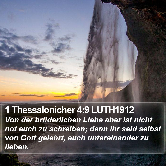 1 Thessalonicher 4:9 LUTH1912 Bible Study