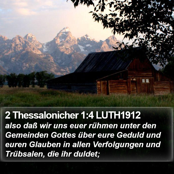 2 Thessalonicher 1:4 LUTH1912 Bible Study