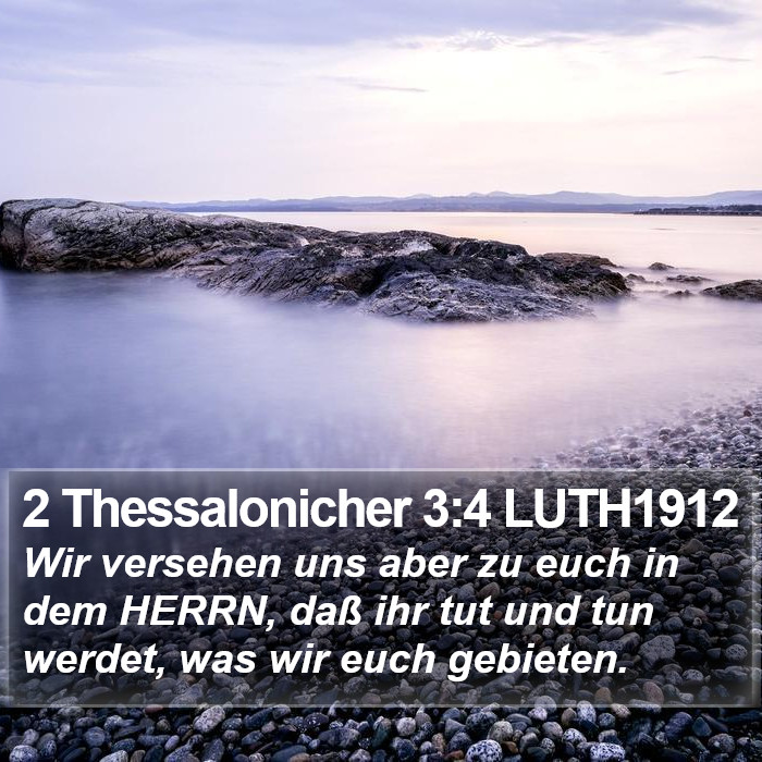 2 Thessalonicher 3:4 LUTH1912 Bible Study