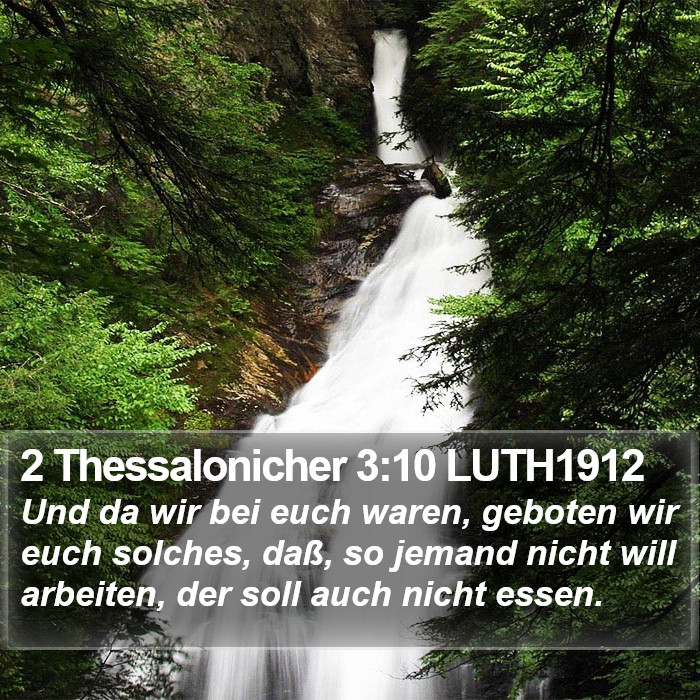 2 Thessalonicher 3:10 LUTH1912 Bible Study