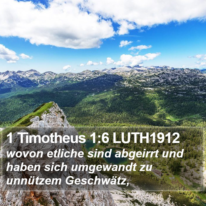 1 Timotheus 1:6 LUTH1912 Bible Study