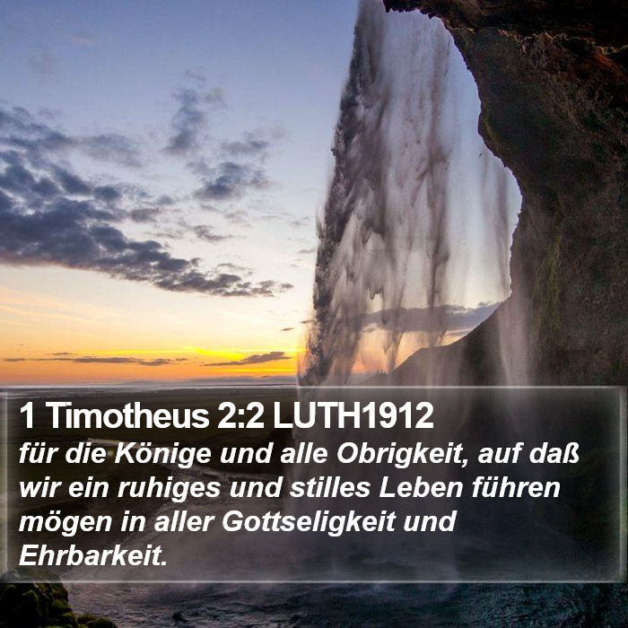 1 Timotheus 2:2 LUTH1912 Bible Study