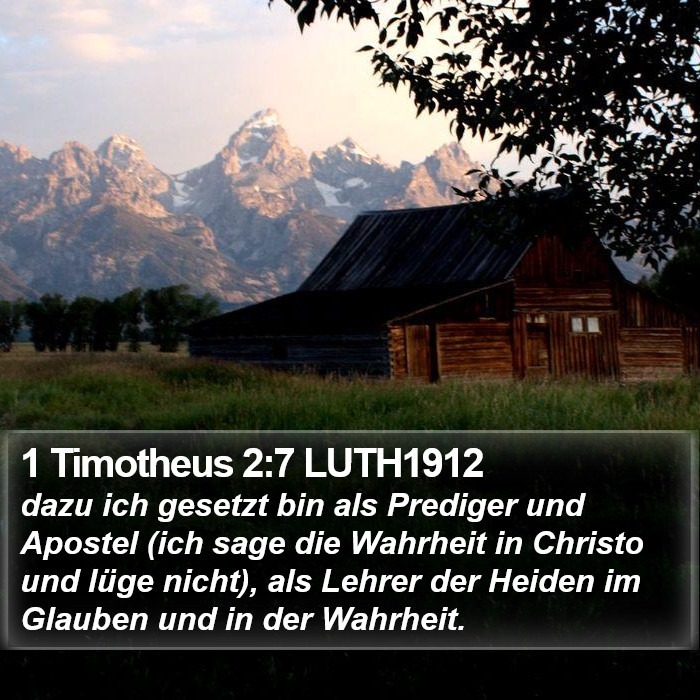 1 Timotheus 2:7 LUTH1912 Bible Study